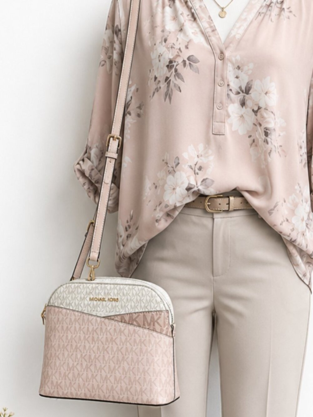 Michael Kors Jet Set Travel Crossbody – Powder Blush – NWT – Authentic